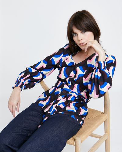 Lennon Courtney at Dunnes Stores 40s Geo Print Blouse